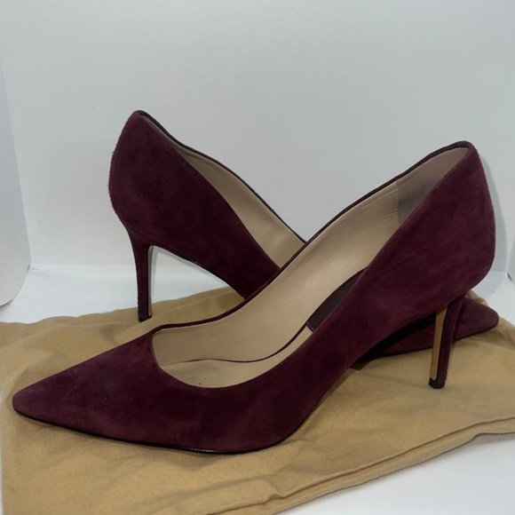 Michael Kors Collection the "Garner" Red Suede Heels 40.5/9.5 - Picture 5 of 6